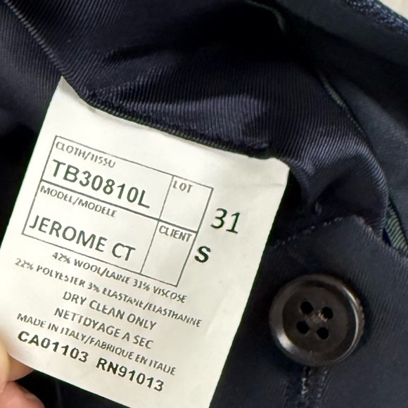 NEW Ted Baker London Pants Mens 31 S Navy Blue Plaid Jerome Dress Pant NWOT - Picture 5 of 10